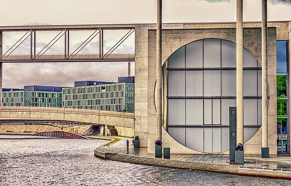 Federal Chancellery Art Print featuring the photograph Berlin River Spree Walk by WAZgriffin Digital