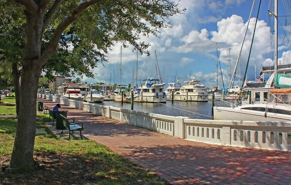 Downtown Bradenton Art Print featuring the photograph Bradenton Florida Waterfront 2 by HH Photography of Florida