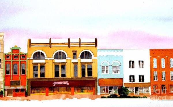 Architecture Art Print featuring the painting Broadway #2 by William Renzulli