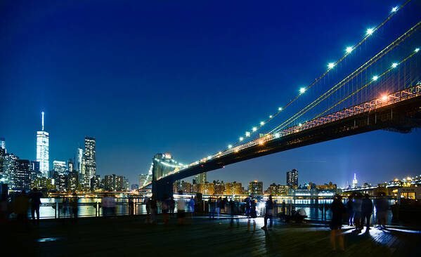 Panoramic Art Print featuring the photograph Brooklyn Bridge panorama by Cordula Schaefer