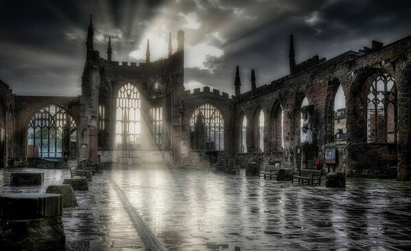  Art Print featuring the photograph Coventry Cathedral by Remigiusz MARCZAK