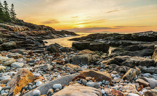 Acadia National Park Art Print featuring the photograph Dawn on the Acadia Coast 2 by Ron Long Ltd Photography