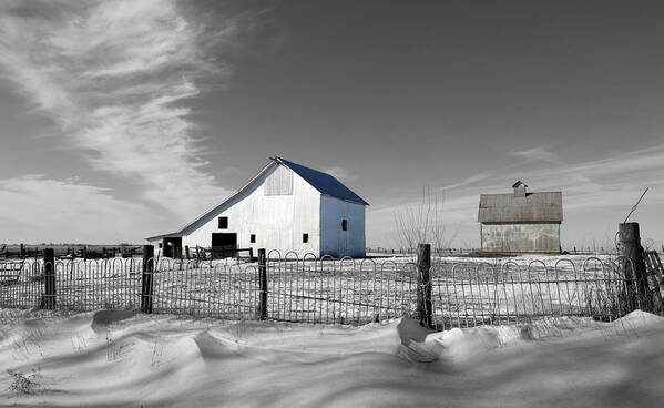 Winter Farm Stokes Art Print featuring the photograph Winter Farm Stokes by Dylan Punke