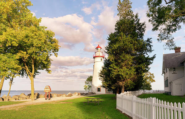 Marblehead Art Print featuring the photograph Entrance to Marblehead Lighthouse State Park by Marianne Campolongo