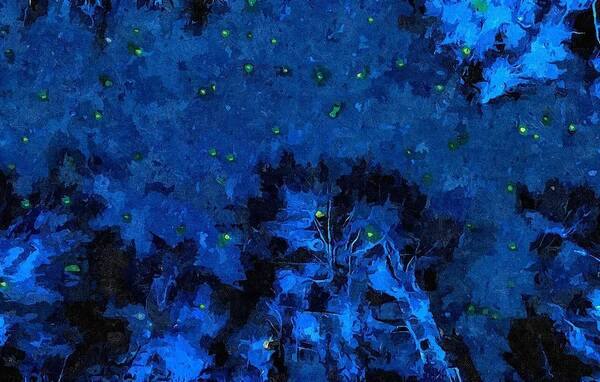 Firefly Art Print featuring the mixed media Firefly Night by Christopher Reed