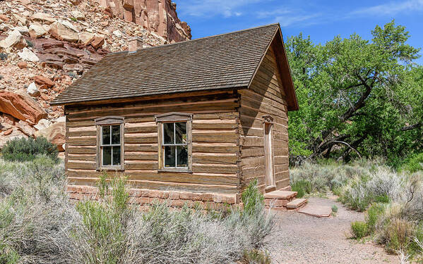 Capitol Reef National Park Art Print featuring the photograph Fruita Schoolhouse - Capitol Reef by Anthony Sacco