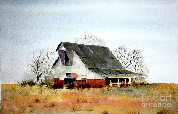 Rural Landscape Art Print featuring the painting Graves Co Barn #2 by William Renzulli