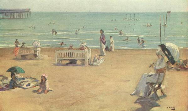 European Art Print featuring the painting Il Lido, Venice by John Lavery