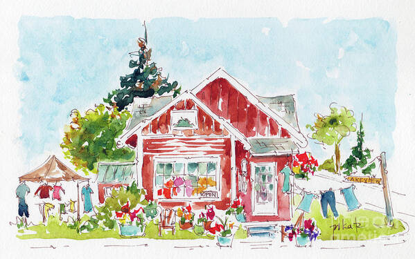 Impressionism Art Print featuring the painting LA Outfitters Waskesiu by Pat Katz