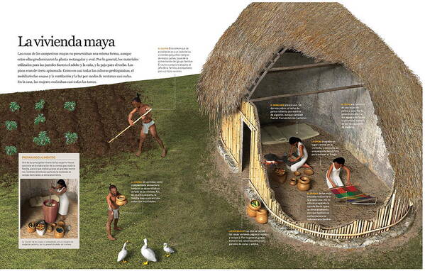 Historia Art Print featuring the digital art La vivienda maya by Album