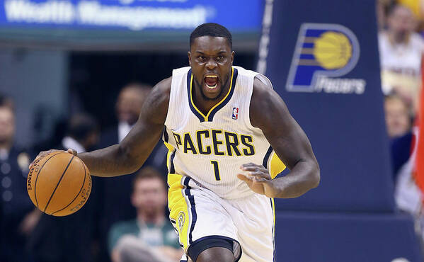 Playoffs Art Print featuring the photograph Lance Stephenson by Andy Lyons