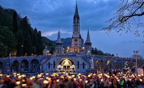 Living rosary in the sanctuary of Lourdes Art Print by Fernando Blanco ...