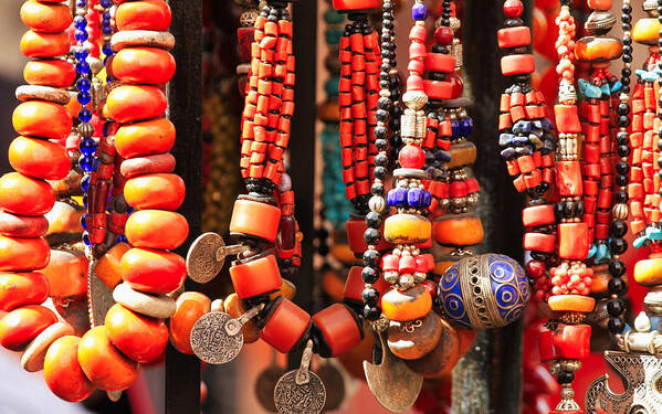 Moroccan Beads Art Print featuring the photograph Moroccan Beads by Gene Taylor