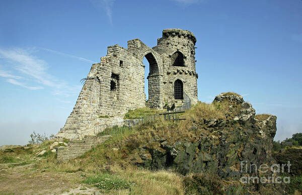 Travel Art Print featuring the photograph Mow Cop Castle a Victorian folly at Stoke-on-Trent, Staffordshir by John Keates