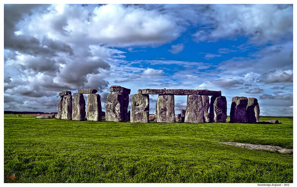 England Art Print featuring the photograph Neolitie Stonehenge by Rogermike Wilson