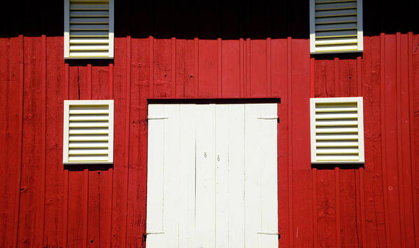 D2-cw-2442 Art Print featuring the photograph Old RED Barn by Paul W Faust - Impressions of Light