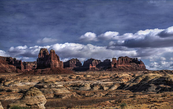 Arches National Park Art Print featuring the photograph Painted Sky Over the Petrified Dunes by Wayne King
