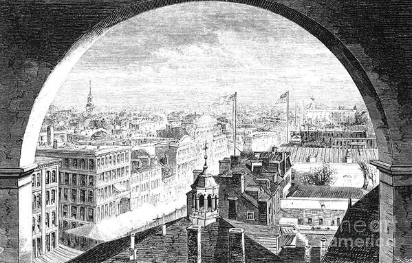 1874 Art Print featuring the drawing Philadelphia, 1874 by Granville Perkins