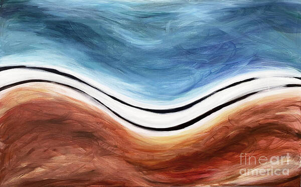 Abstract Art Print featuring the painting Precipice by Pamela Schwartz