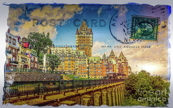 Basse Ville. Art Print featuring the photograph Quebec Chateau Frontenac by Danielle McGuy
