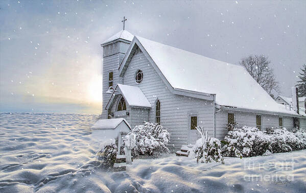 Refuge Art Print featuring the photograph Refuge in the Snow by Shelia Hunt