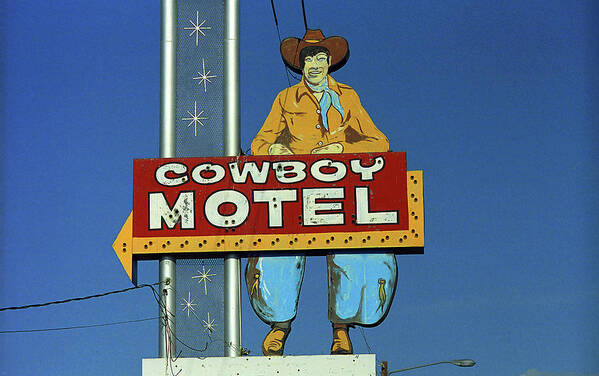66 Art Print featuring the photograph Route 66 - Cowboy Motel 2007 by Frank Romeo