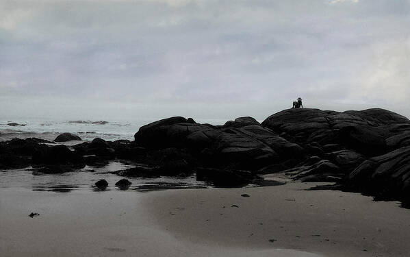 Ocean Art Print featuring the photograph Solitude at Goose Rocks by Wayne King