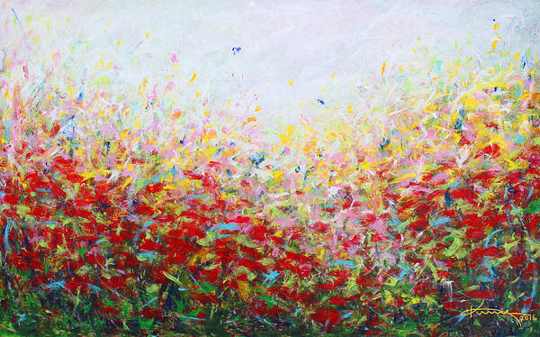 Songs Of Spring Art Print featuring the painting Songs of Spring No.3 by Kume Bryant