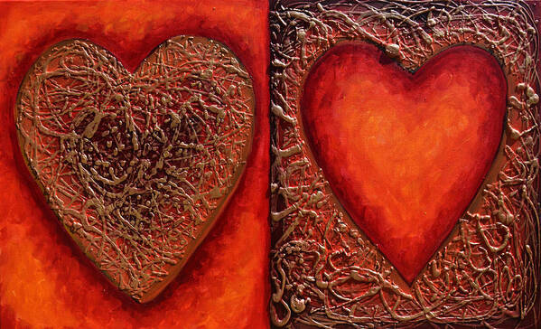 Heart Art Print featuring the painting Soul Mates by Amanda Dagg