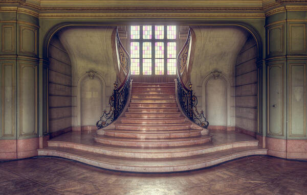 Abandoned Art Print featuring the photograph Staircase by Roman Robroek