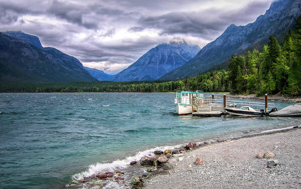 Lake Mcdonald Art Print featuring the photograph Storm on Lake McDonald by Ginger Stein