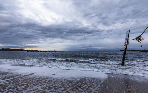 Yorktown Beach Art Print featuring the photograph Stormy Weather at Yorktown Beach by Rachel Morrison