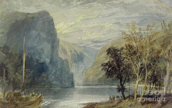 The Lorelei Rock Art Print featuring the painting The Lorelei Rock, 1817 by Joseph Mallord William Turner