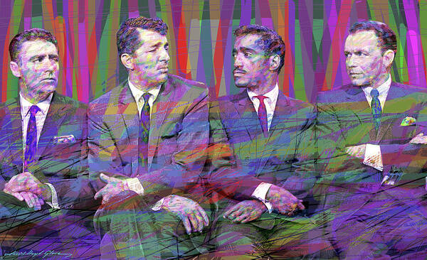 Rat Pack Art Print featuring the painting The Rat Pack by David Lloyd Glover