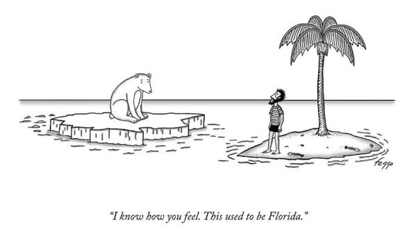 I Know How You Feel. This Used To Be Florida. Art Print featuring the drawing This Used To Be Florida by Felipe Galindo