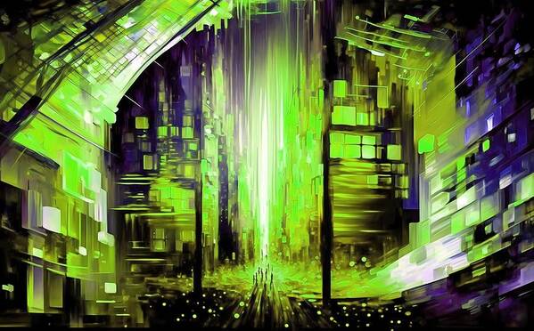 Walk To The Light Art Print featuring the digital art Walk to the Light by Caito Junqueira