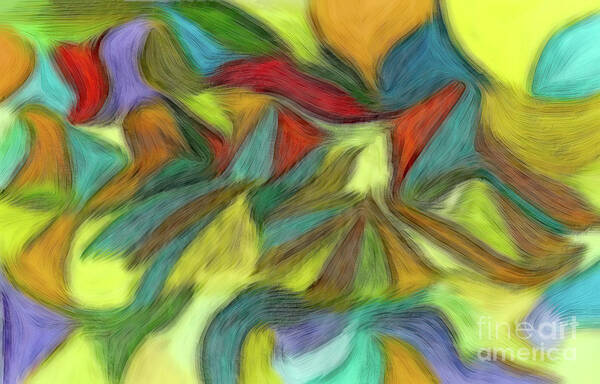Abstract Art Print featuring the painting Waves of Reality by Kerri Farley