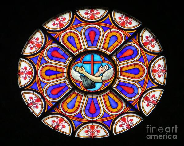Florence Art Print featuring the photograph Stained Glass Santa Croce Church by Tim Townsend