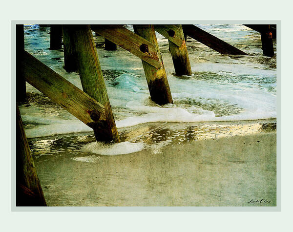 Pier Art Print featuring the photograph AB Pilings #1 by Linda Olsen