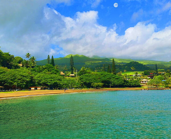 Sea Art Print featuring the painting Island of Maui by Michael Rucker