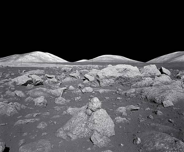 Lunar Landscape Art Print featuring the photograph Lunar Landscape #1 by Nasa/science Photo Library