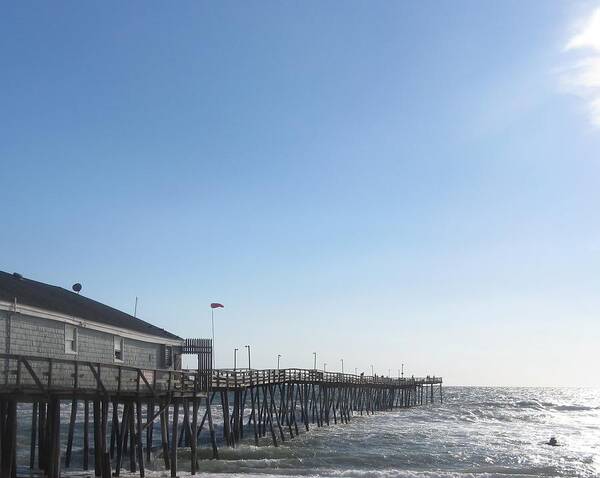 Obx Art Print featuring the photograph Nags Head Pier by Cathy Lindsey