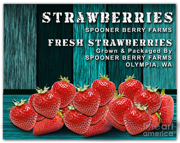 Strawberry Mixed Media Art Print featuring the mixed media Strawberry Farm #1 by Marvin Blaine