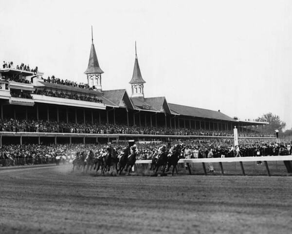 Classic Art Print featuring the photograph 1960 Kentucky Derby Horse Racing Vintage by Retro Images Archive