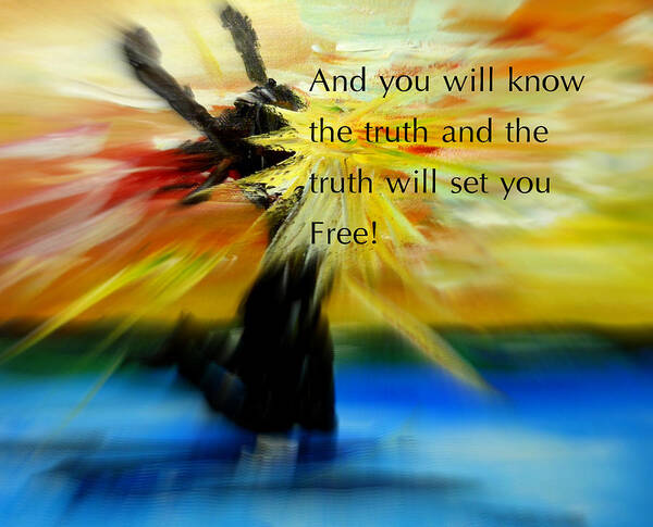 And You Will Know The Truth Art Print featuring the painting Freedom and Truth #2 by Amanda Dinan