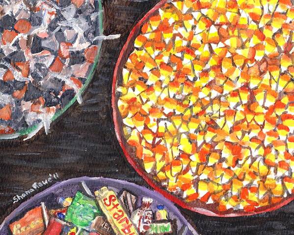 Halloween Art Print featuring the painting Halloween Candy by Shana Rowe Jackson