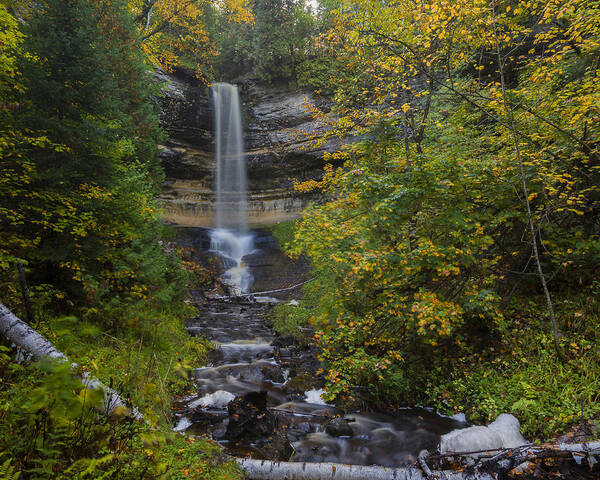 Autumn Art Print featuring the photograph Munising Falls #2 by Jack R Perry