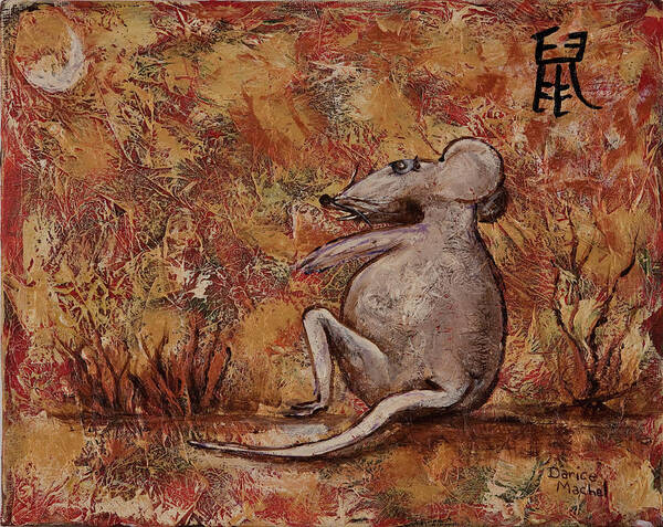 Animal Art Print featuring the painting Year Of The Rat by Darice Machel McGuire
