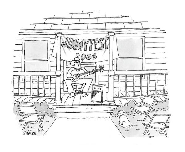 Country Art Print featuring the drawing Jimmyfest 2006 by Jack Ziegler