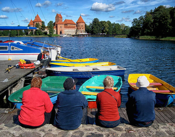 Landscapes Art Print featuring the photograph A Summer Day at Trakai Castle Lithuania by Mary Lee Dereske